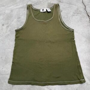 Vintage 90s y2k green tank top ribbed fairy core alt indie